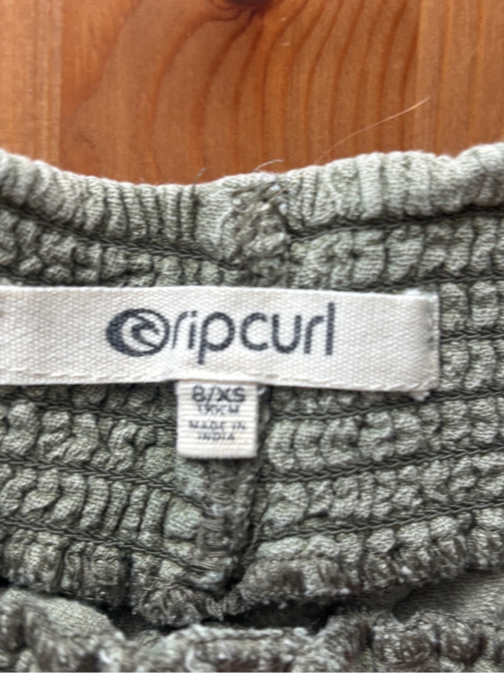 Girls Rip Curl Sage Green Elastic-Waist Athletic Shorts - Picture 2 of 4